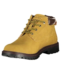 Beige Polyurethane Men's Ankle Boot