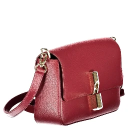 Red Leather Women Handbag