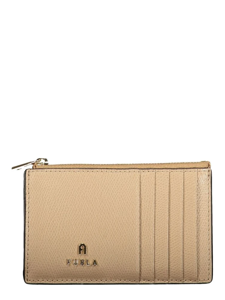 Beige Leather Women Wallet