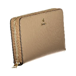 Beige Leather Women Wallet