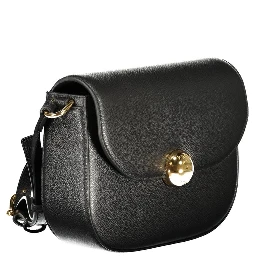 Black Leather Women Crossbody