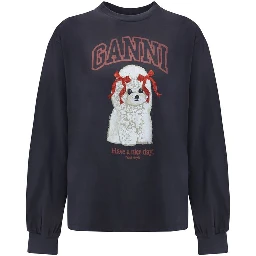 Black Cotton Sweatshirt