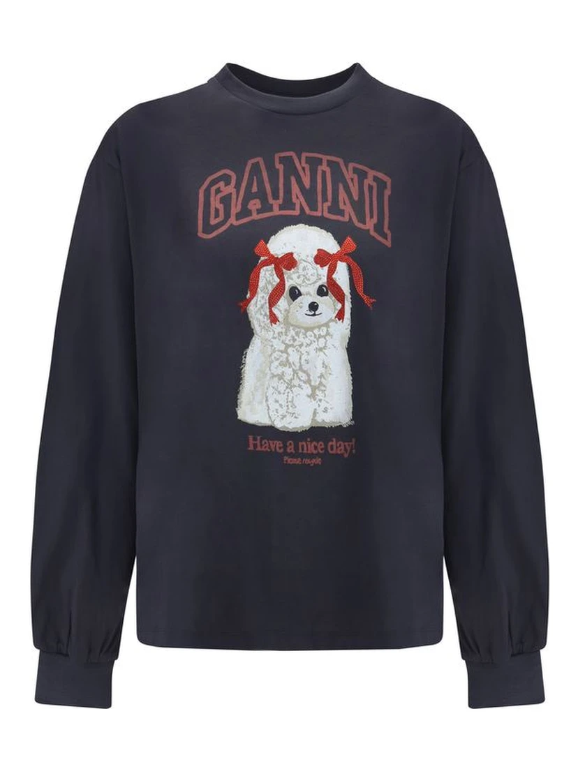 Black Cotton Sweatshirt