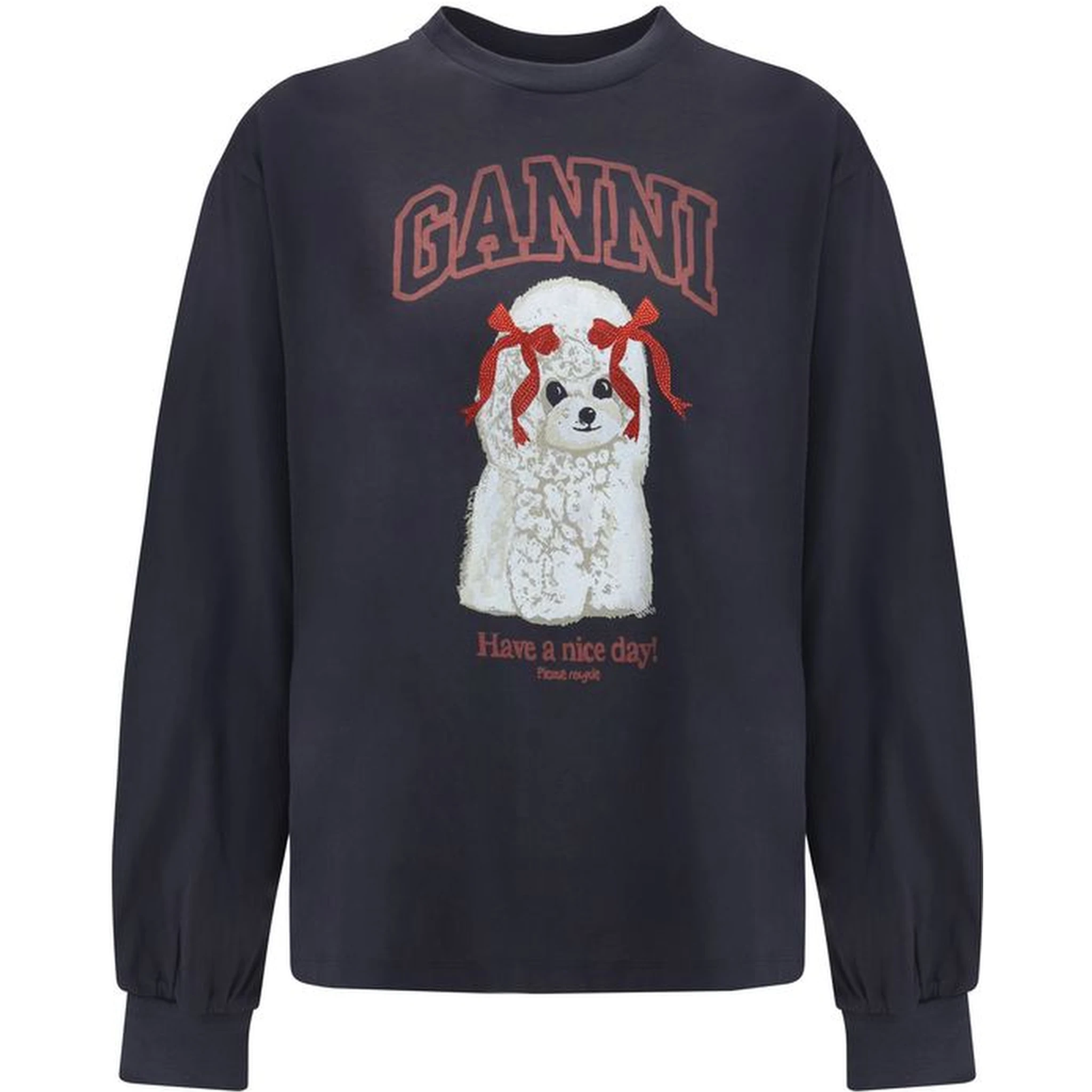 Black Cotton Sweatshirt