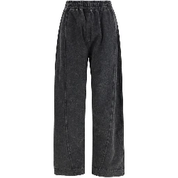Black Cotton Casual Pants