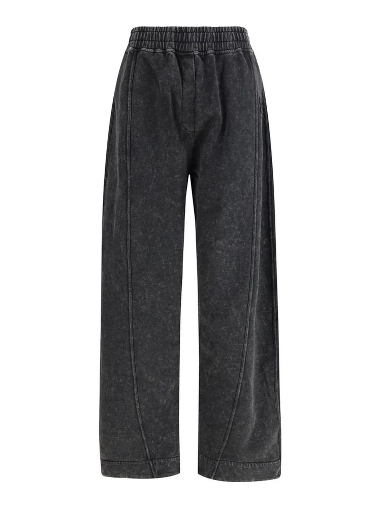 Black Cotton Casual Pants