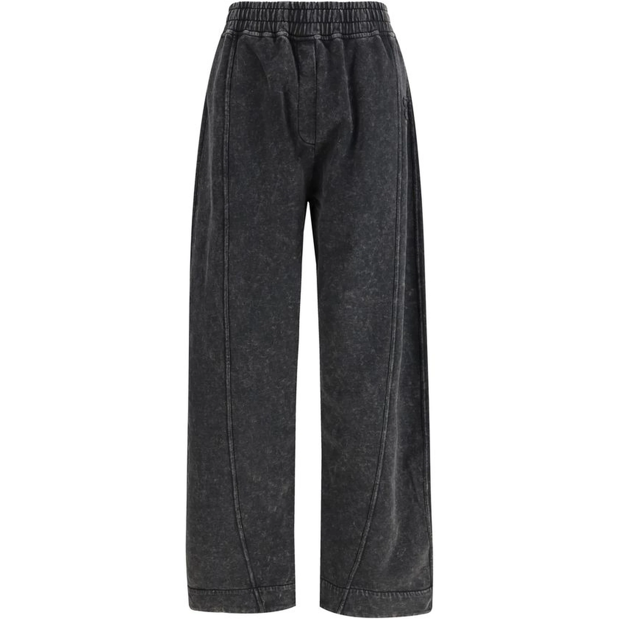 Black Cotton Casual Pants