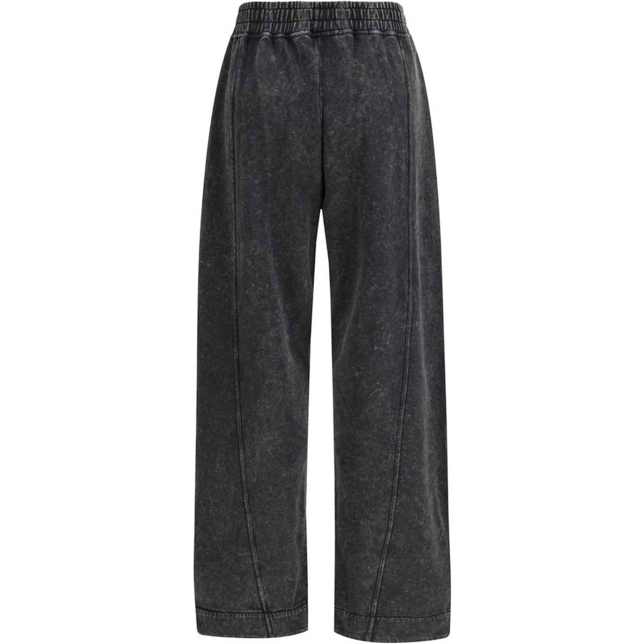 Black Cotton Casual Pants