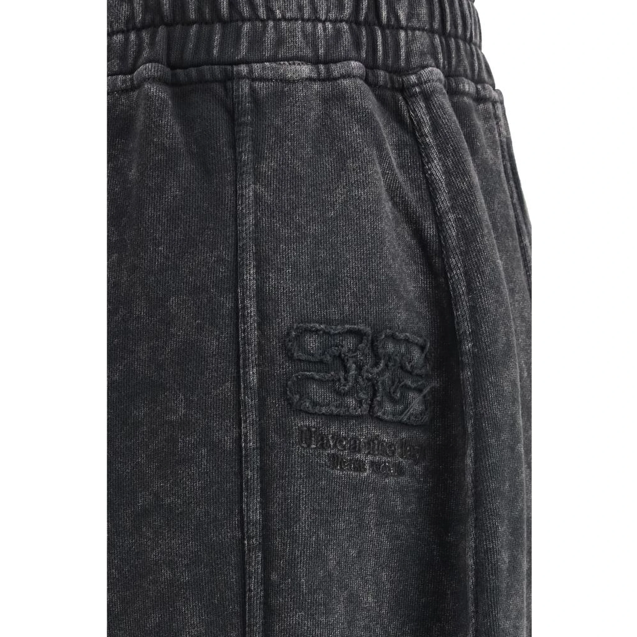 Black Cotton Casual Pants