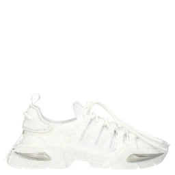 White Fabric Athletic Sneakers