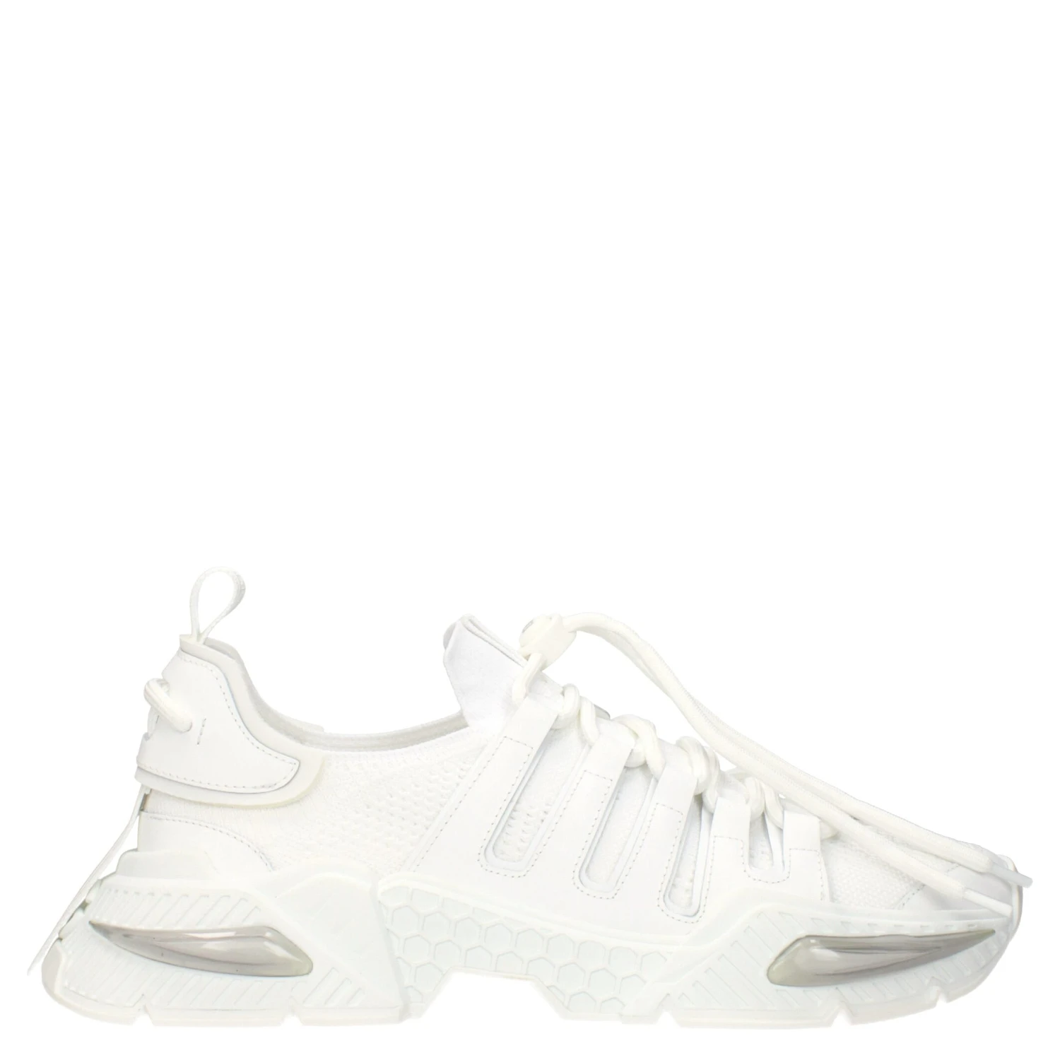 White Fabric Athletic Sneakers