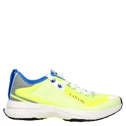 Yellow Fabric Athletic Sneakers