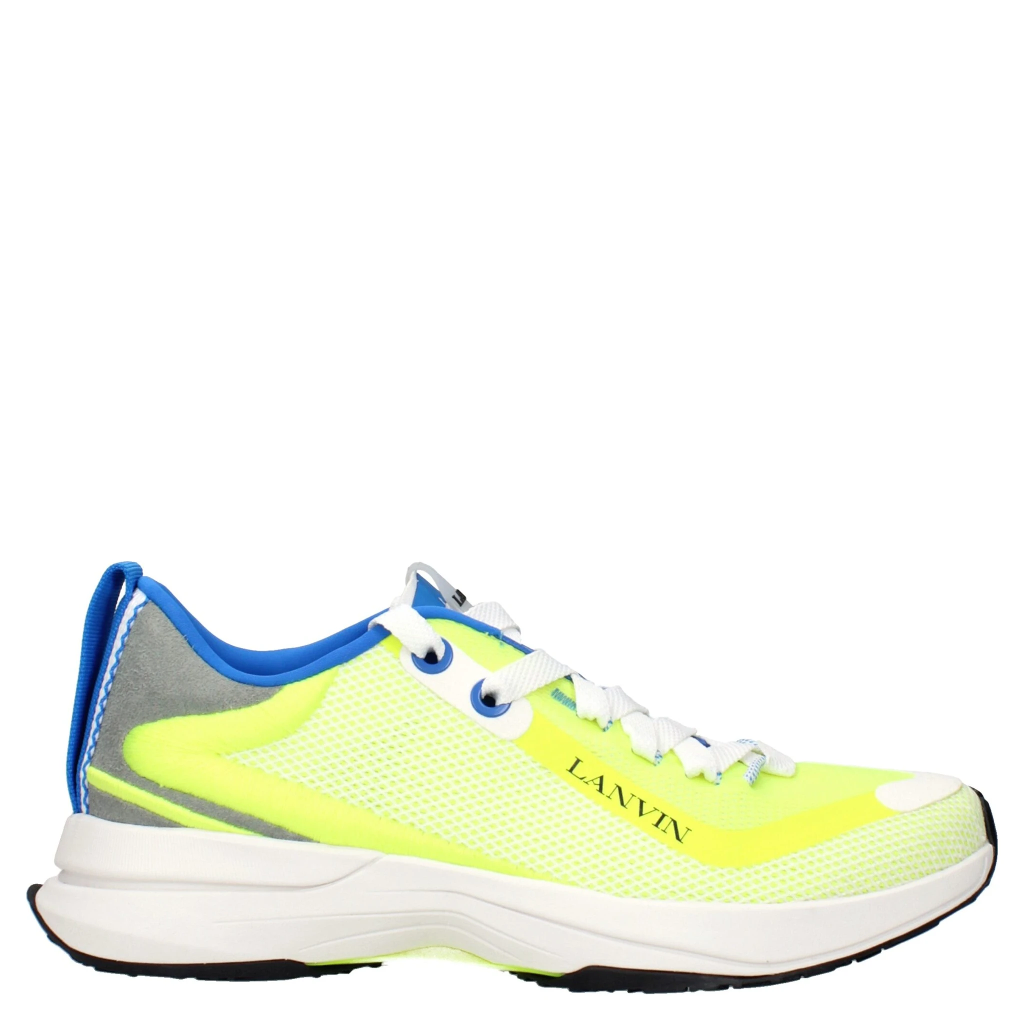 Yellow Fabric Athletic Sneakers