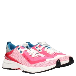 Pink Fabric Athletic Sneakers