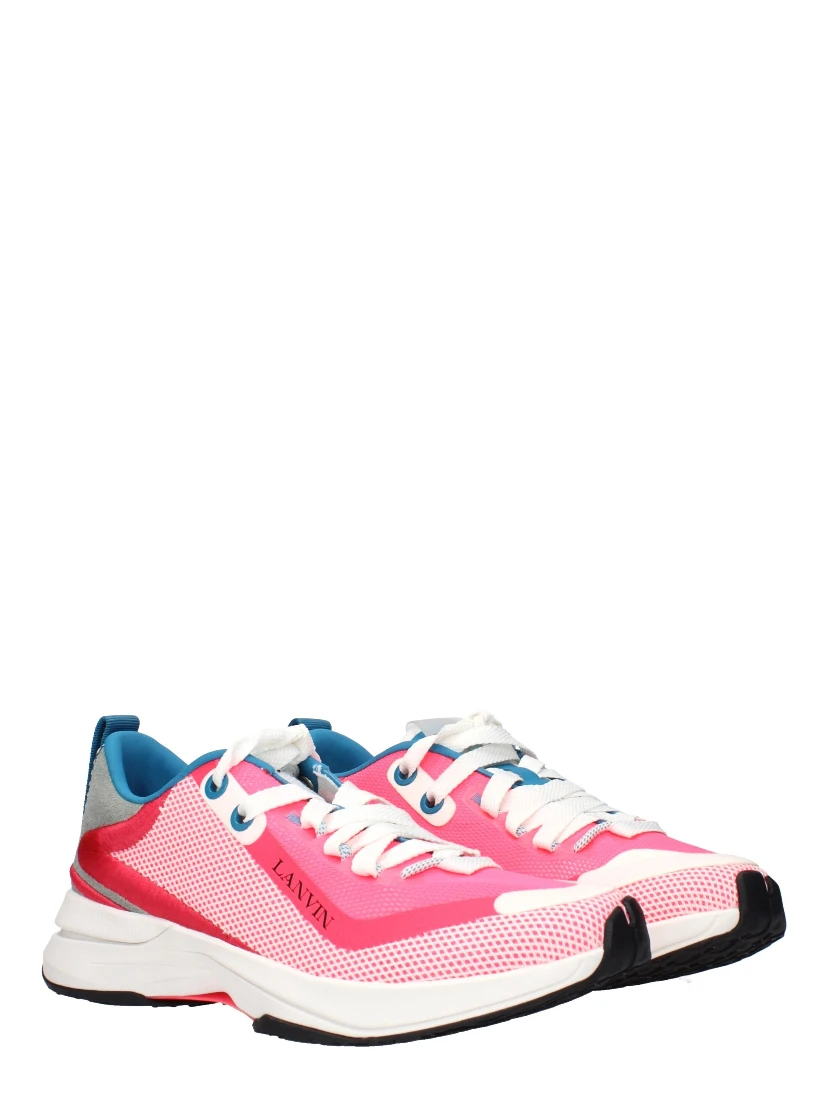 Pink Fabric Athletic Sneakers