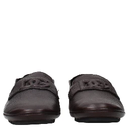 Brown Leather Slip-On Loafers