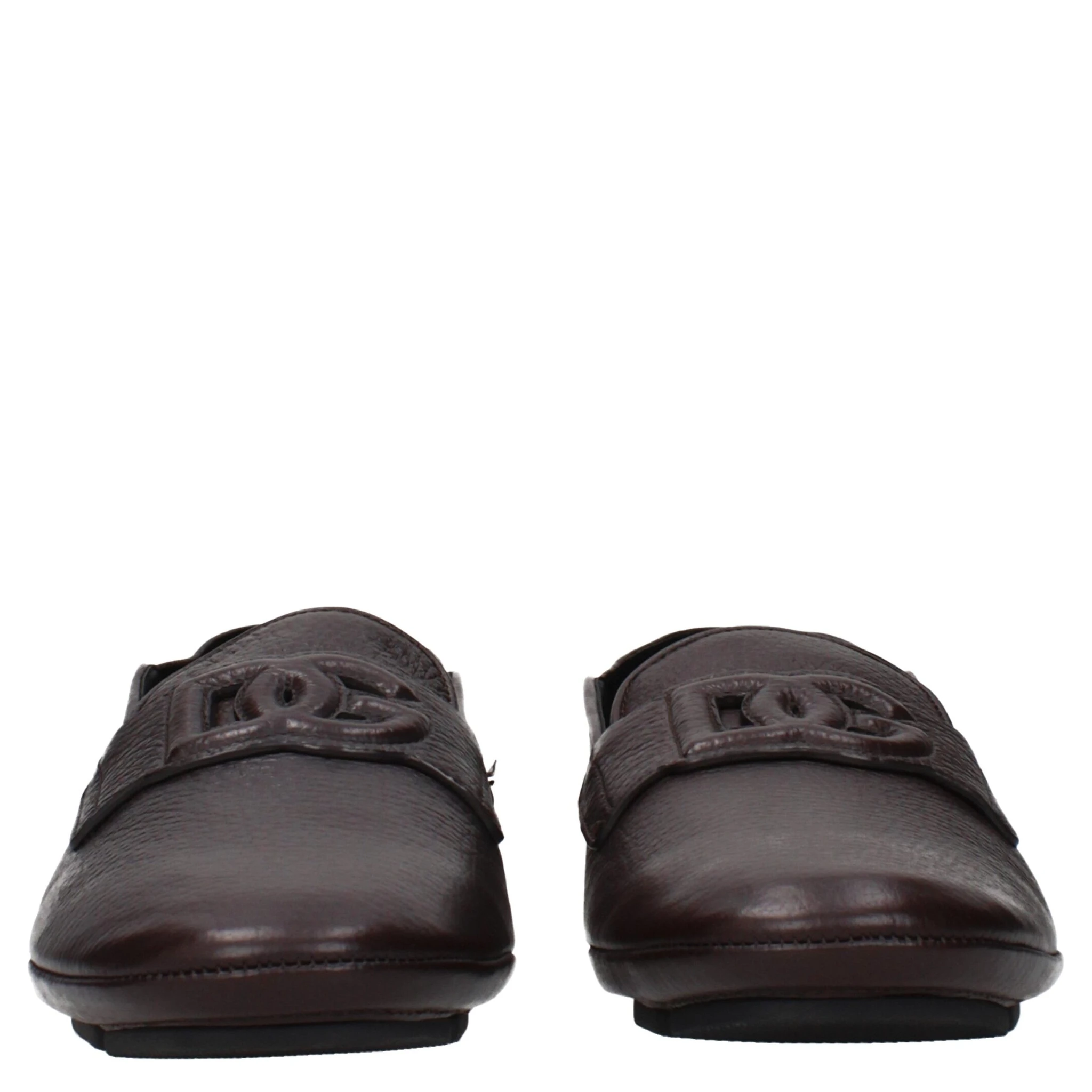 Brown Leather Slip-On Loafers