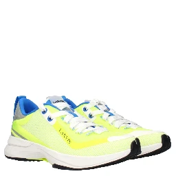 Yellow Fabric Athletic Sneakers