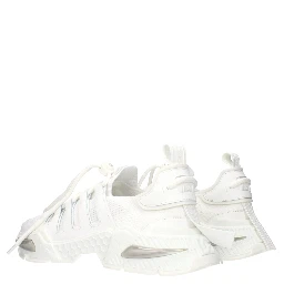 White Fabric Athletic Sneakers
