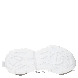 White Fabric Athletic Sneakers