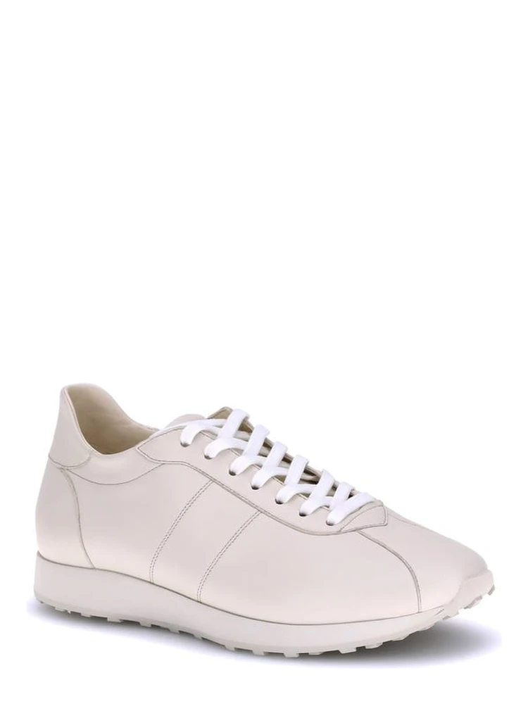 Cream Calf Leather Bos Taurus Low Top Sneakers alternative