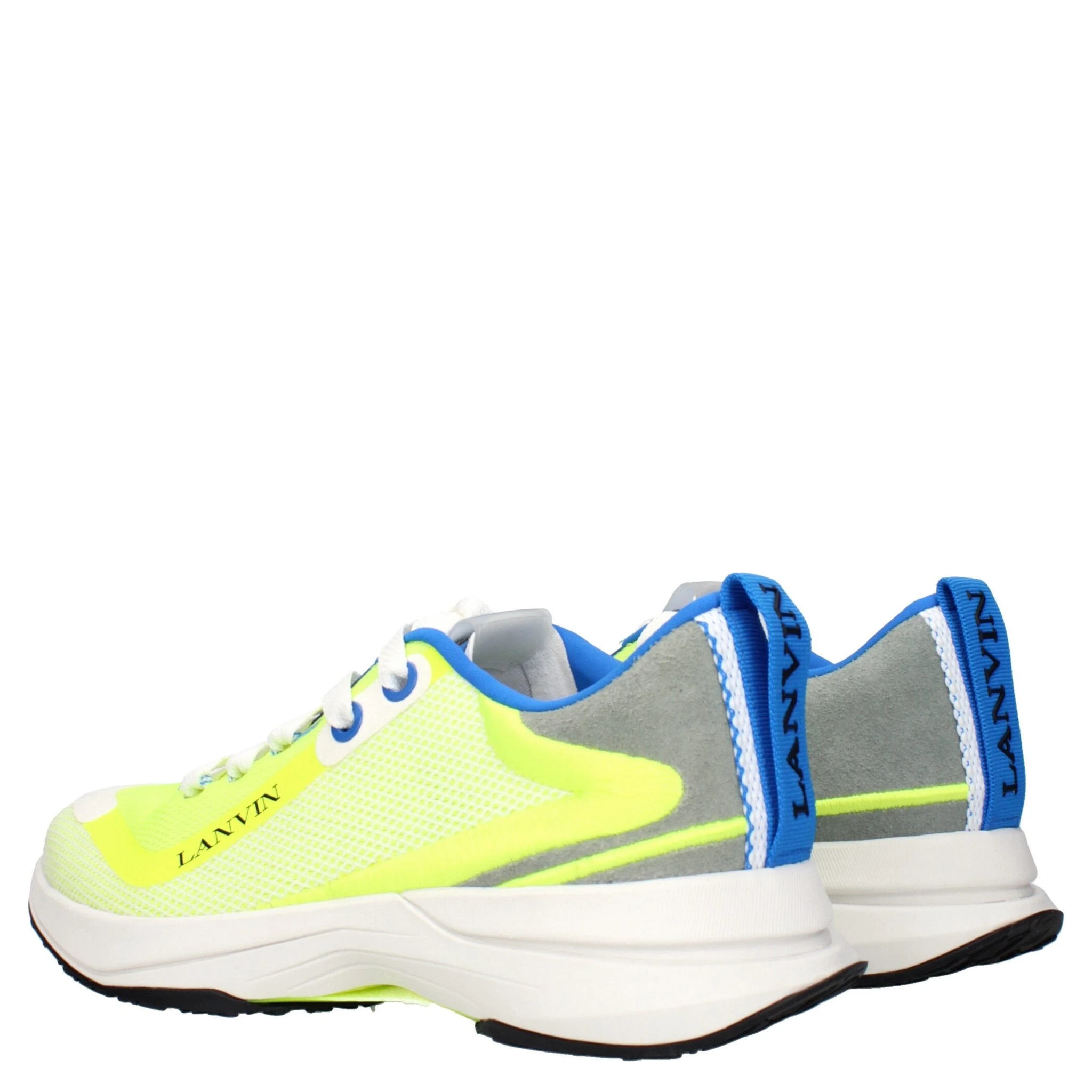 Yellow Fabric Athletic Sneakers