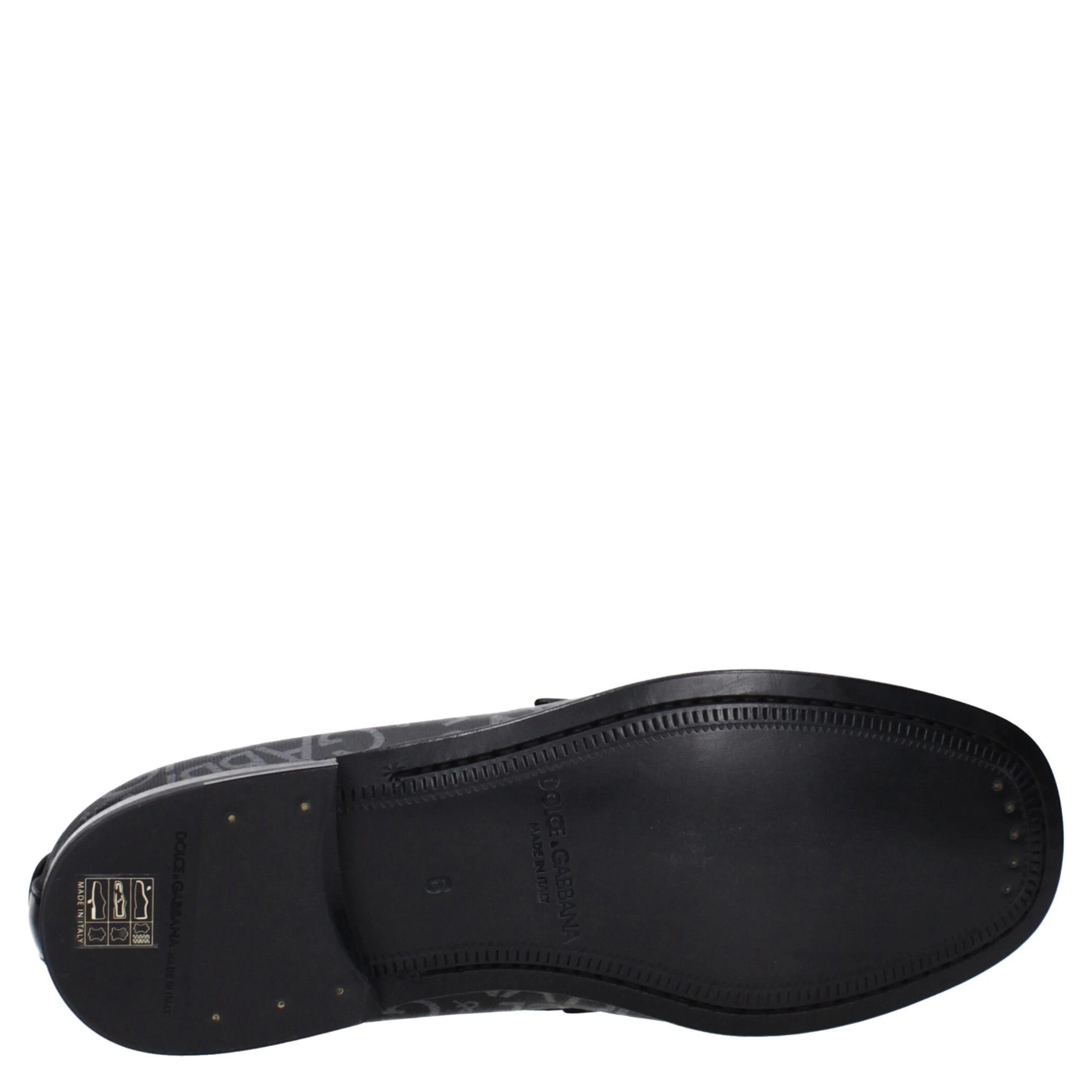 Black Fabric Slip-On Loafers