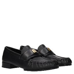 Black Leather Slip-On Loafers