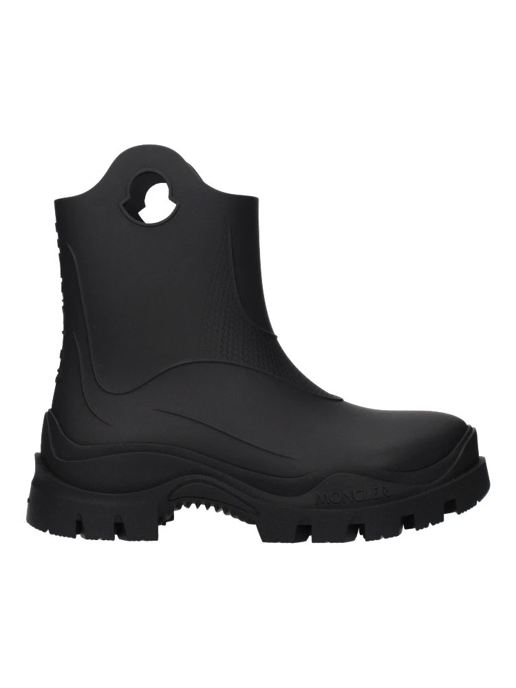 جزمة كاحل سوداء من القطن