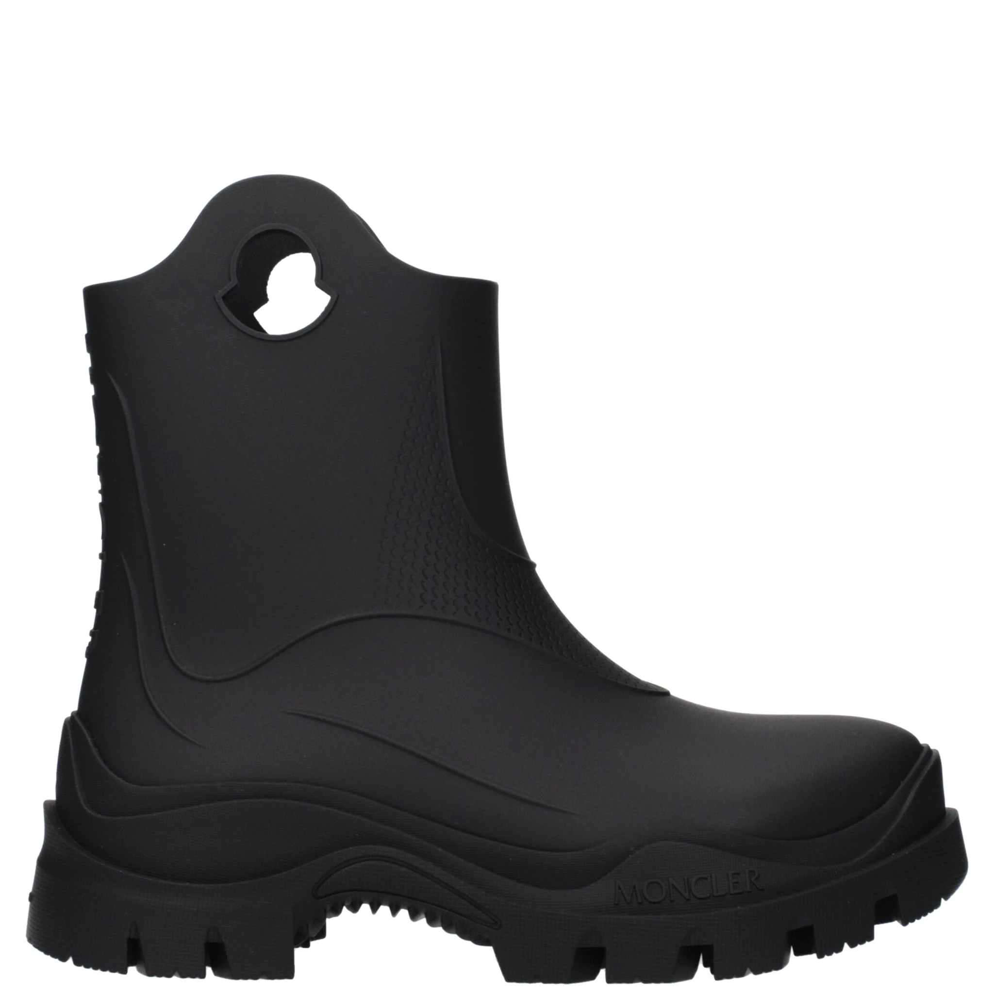 جزمة كاحل سوداء من القطن