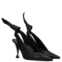 Black Leather Pumps