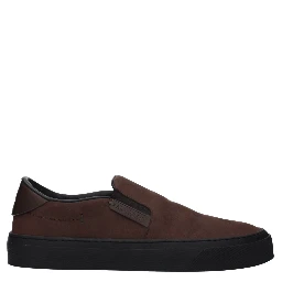 Brown Leather Slip-On Loafers