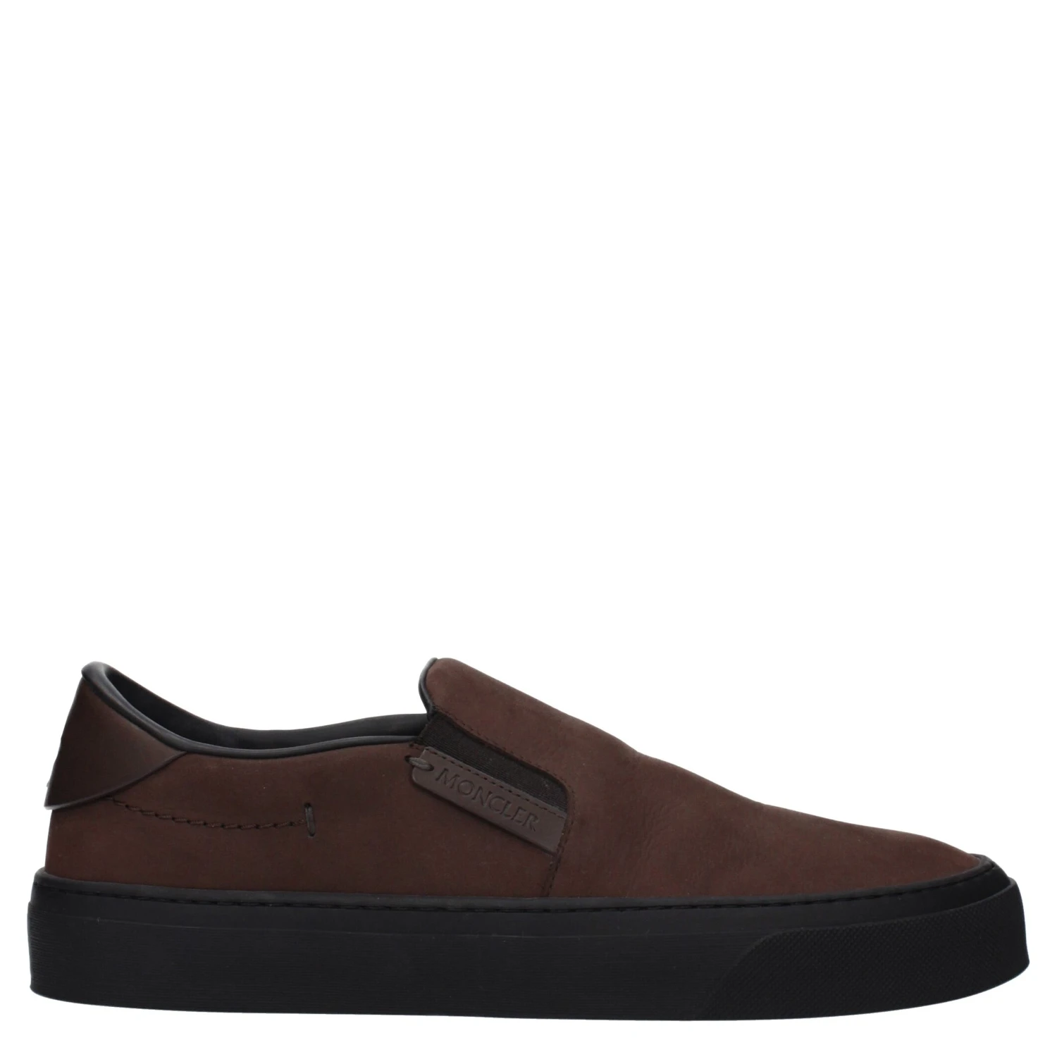 Brown Leather Slip-On Loafers