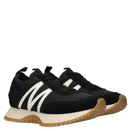 Black Fabric Low Top Sneakers