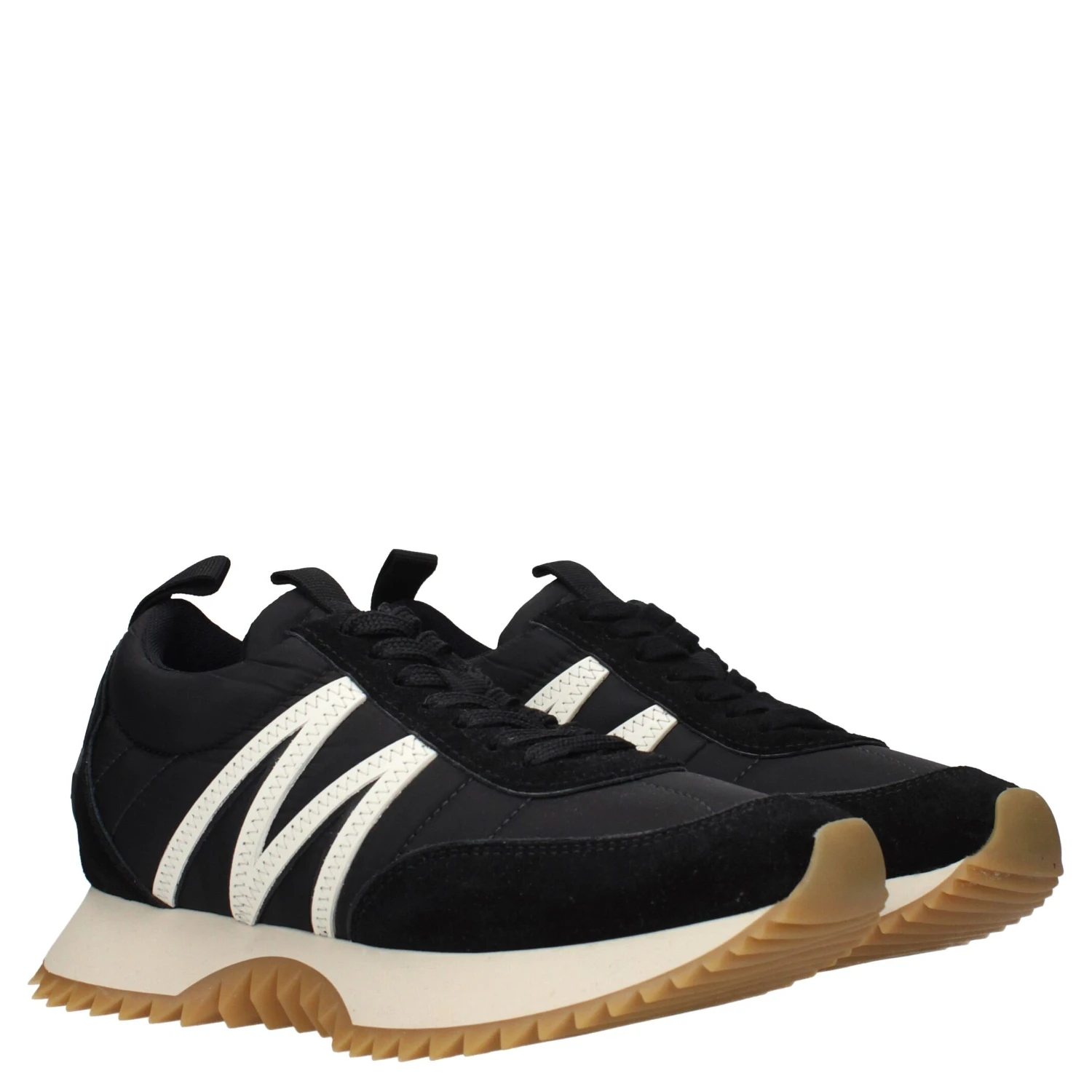Black Fabric Low Top Sneakers