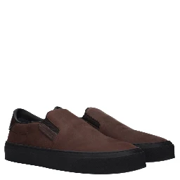 Brown Leather Slip-On Loafers