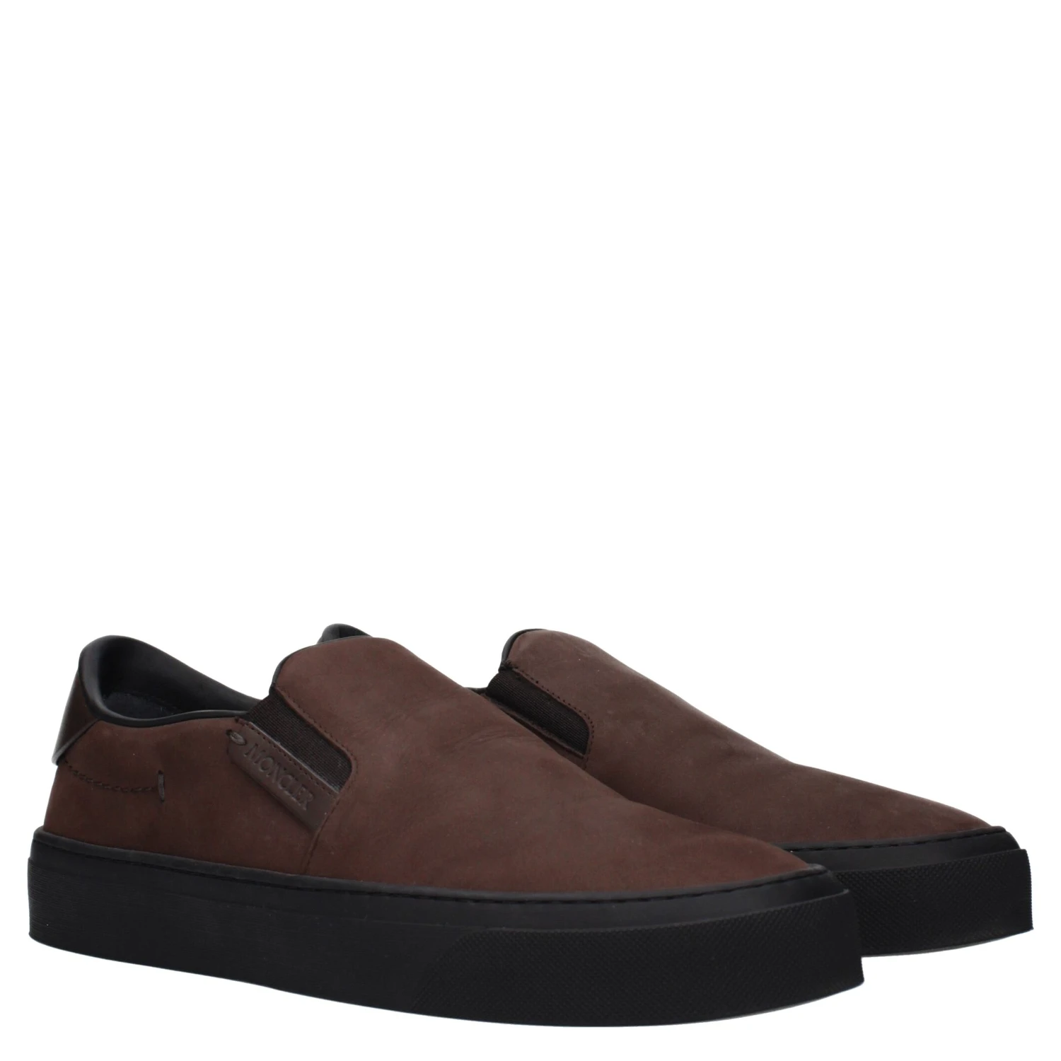 Brown Leather Slip-On Loafers