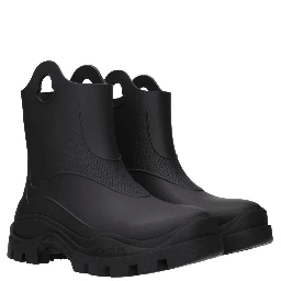 جزمة كاحل سوداء من القطن