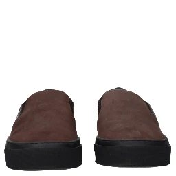 Brown Leather Slip-On Loafers