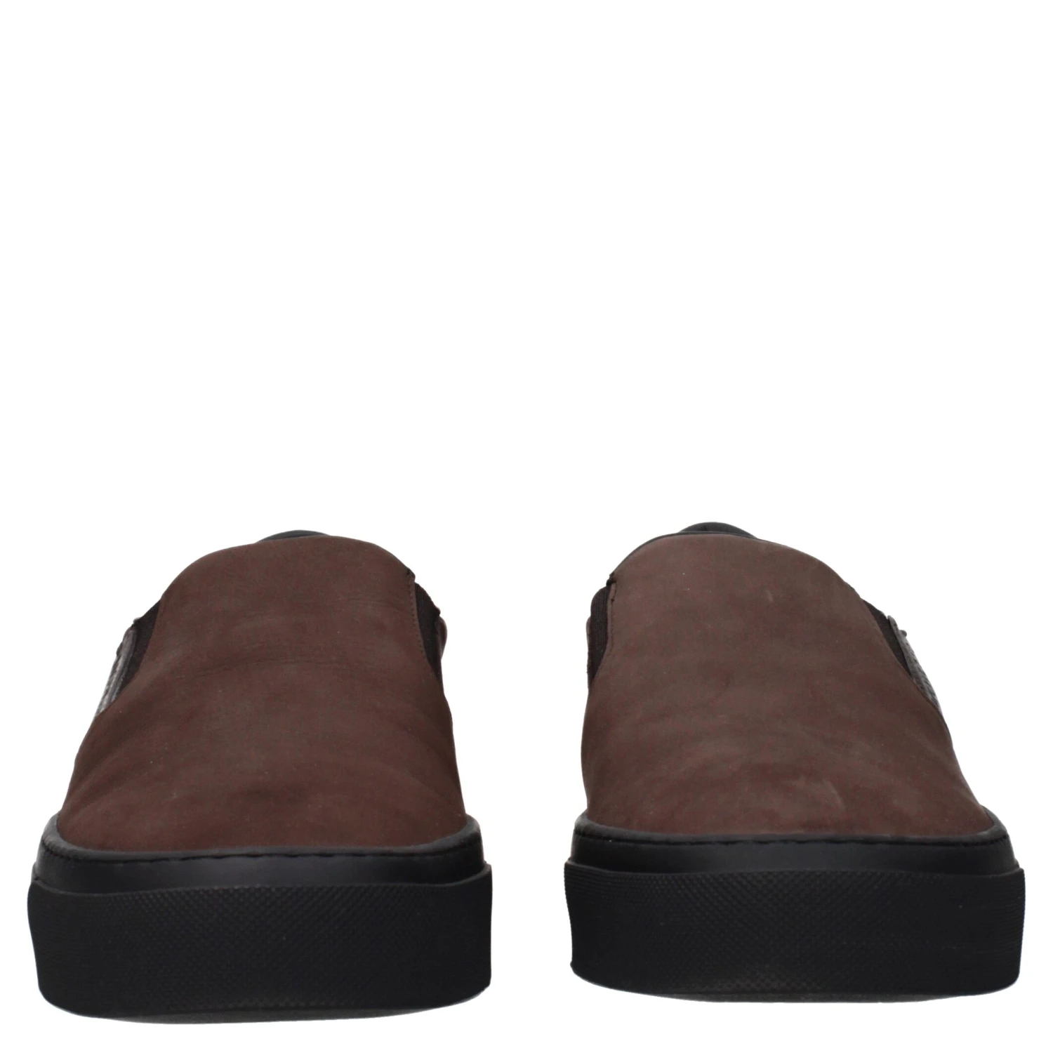 Brown Leather Slip-On Loafers