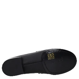 Black Leather Slip-On Loafers