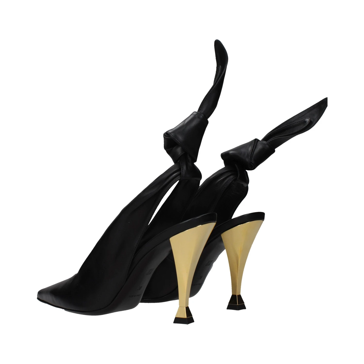 Black Leather Pumps