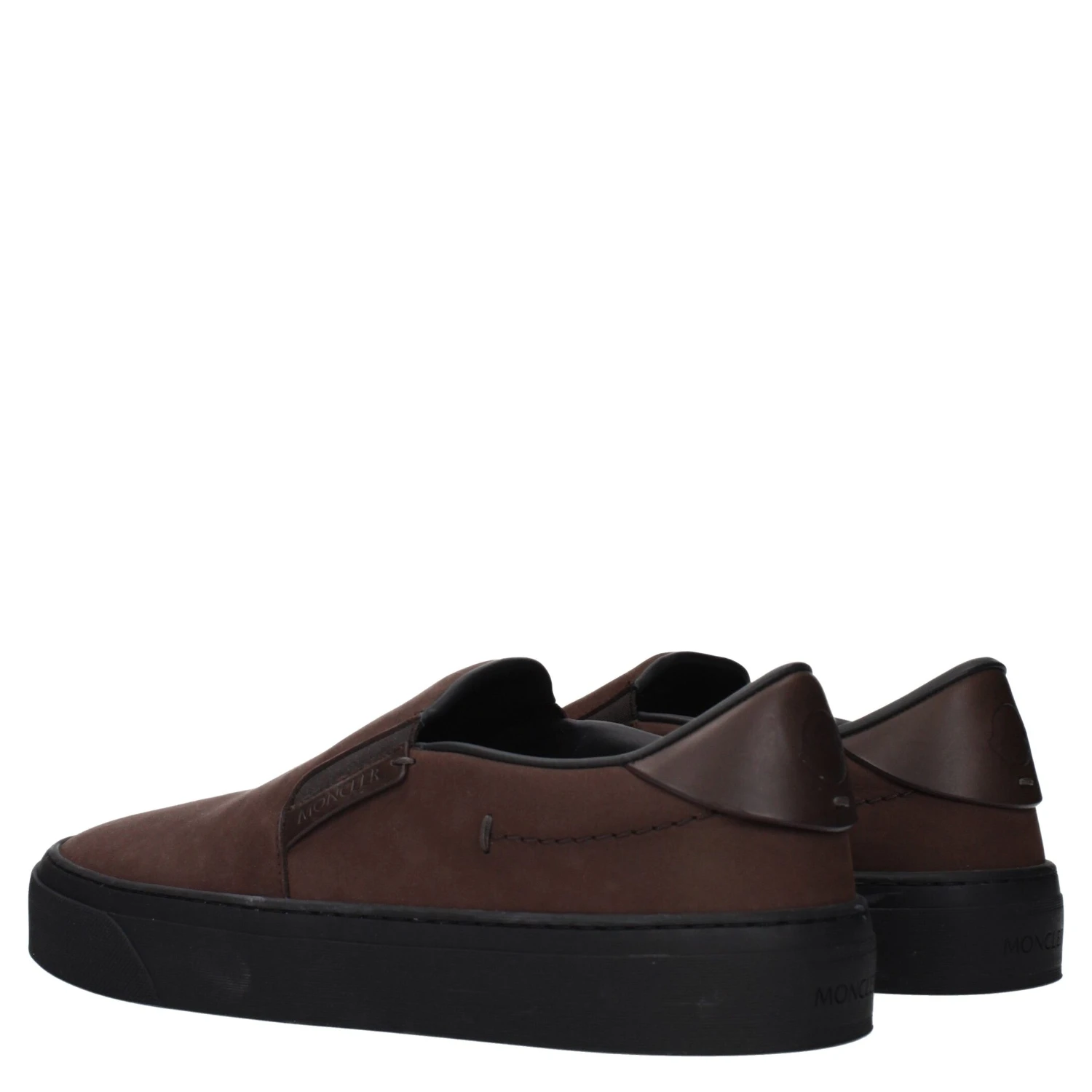 Brown Leather Slip-On Loafers