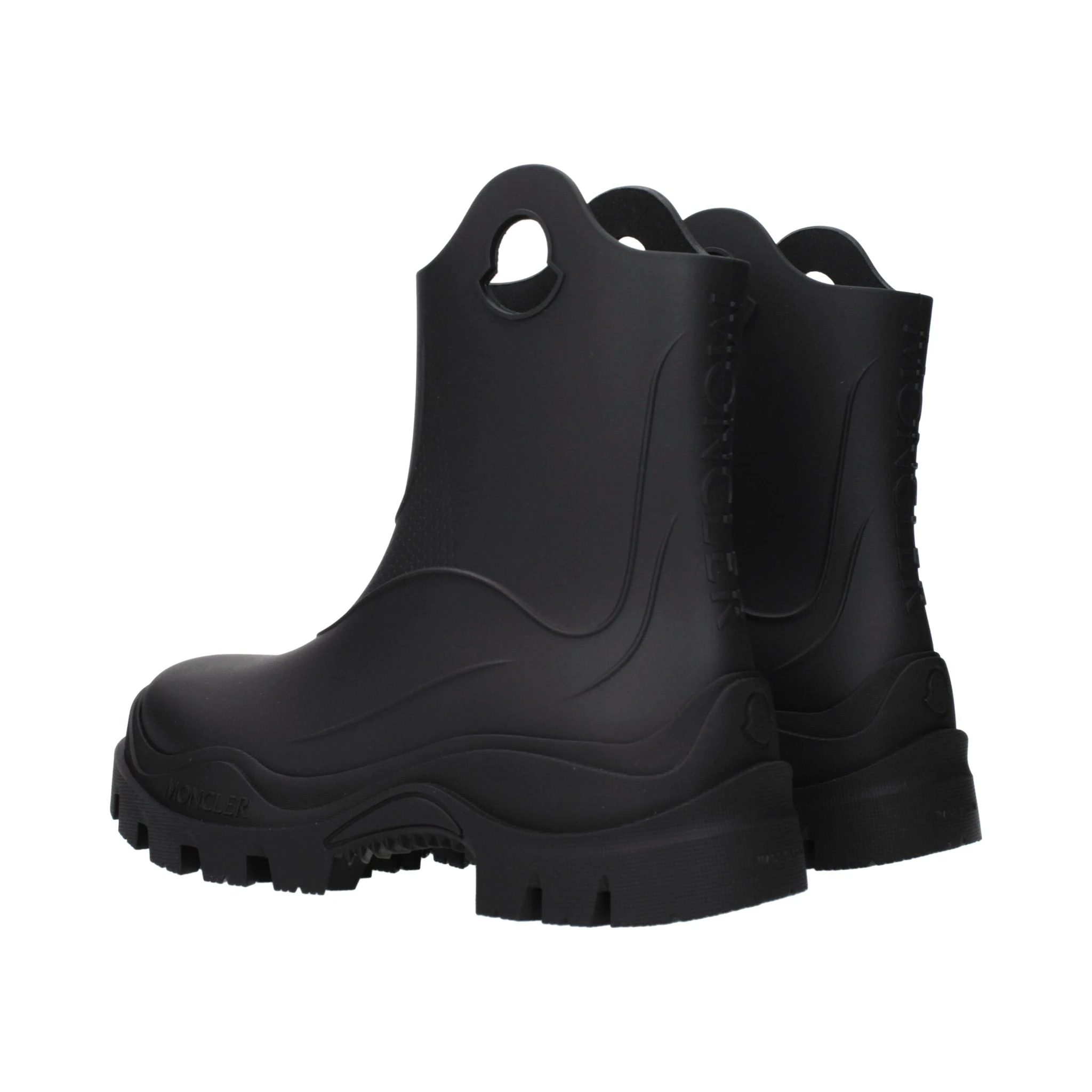 جزمة كاحل سوداء من القطن