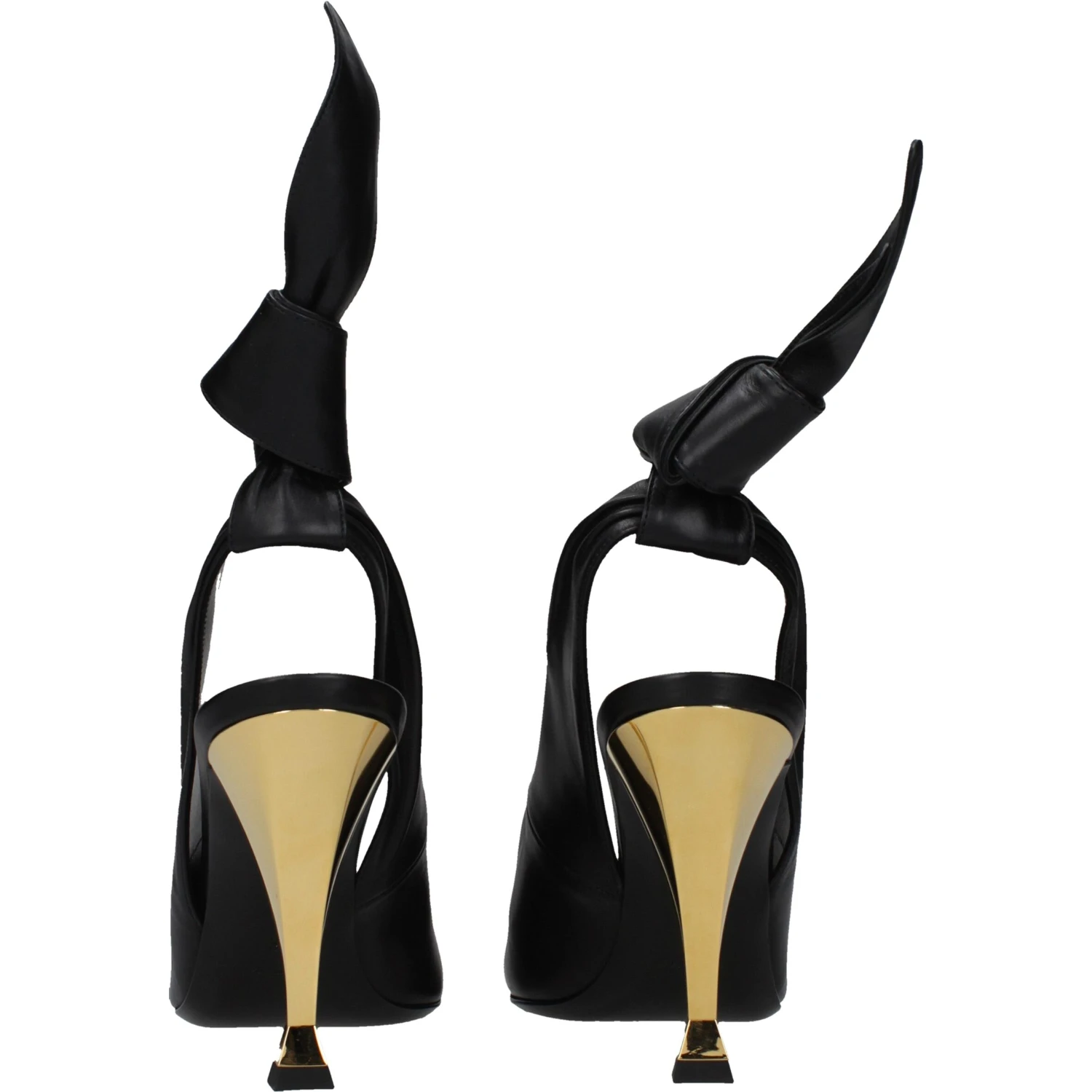 Black Leather Pumps