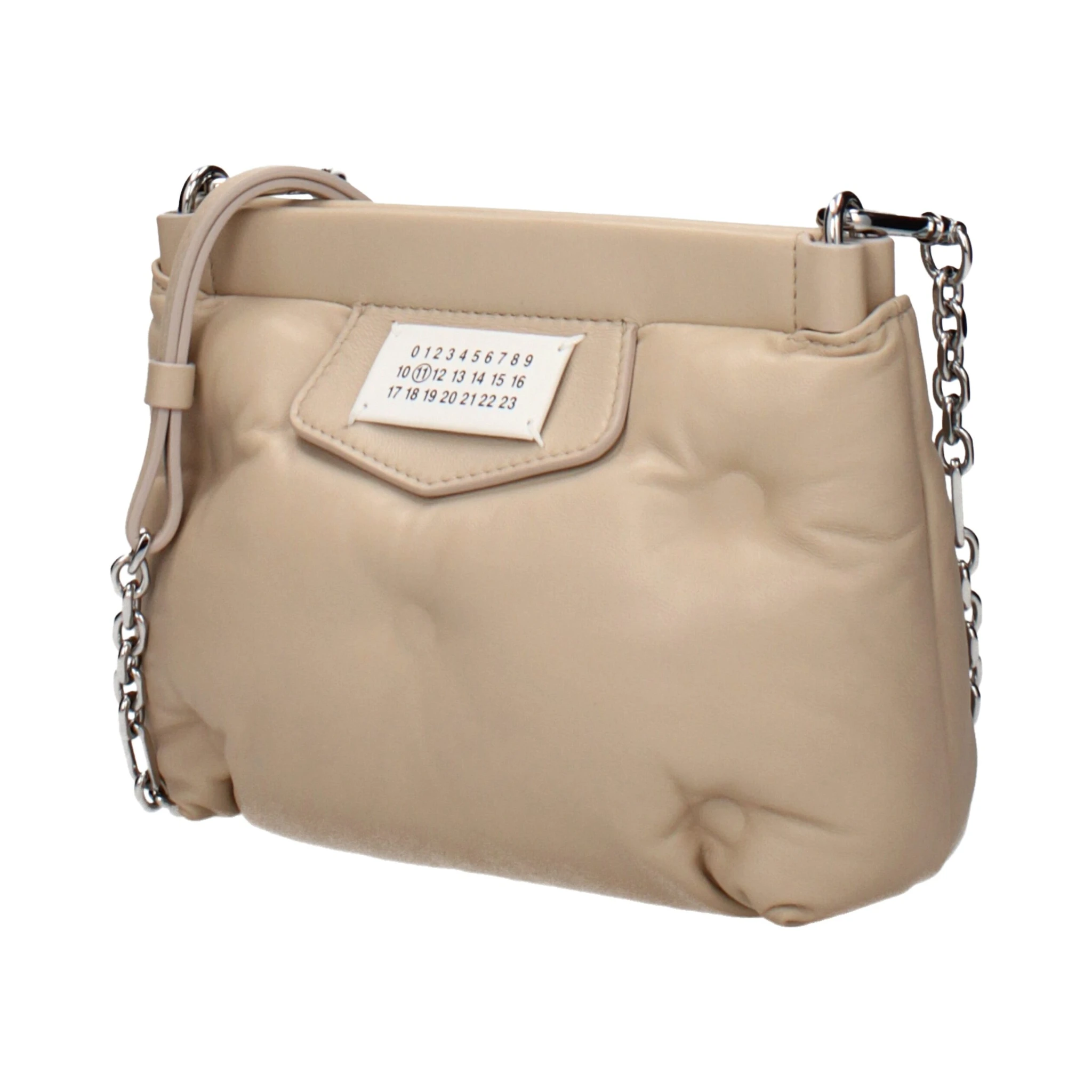 Beige Leather Crossbody Bag
