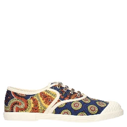 Multicolor Fabric Low Top Sneakers