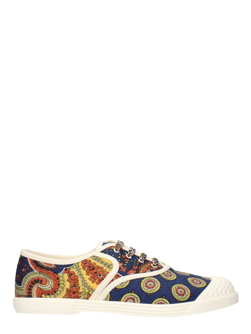 Multicolor Fabric Low Top Sneakers