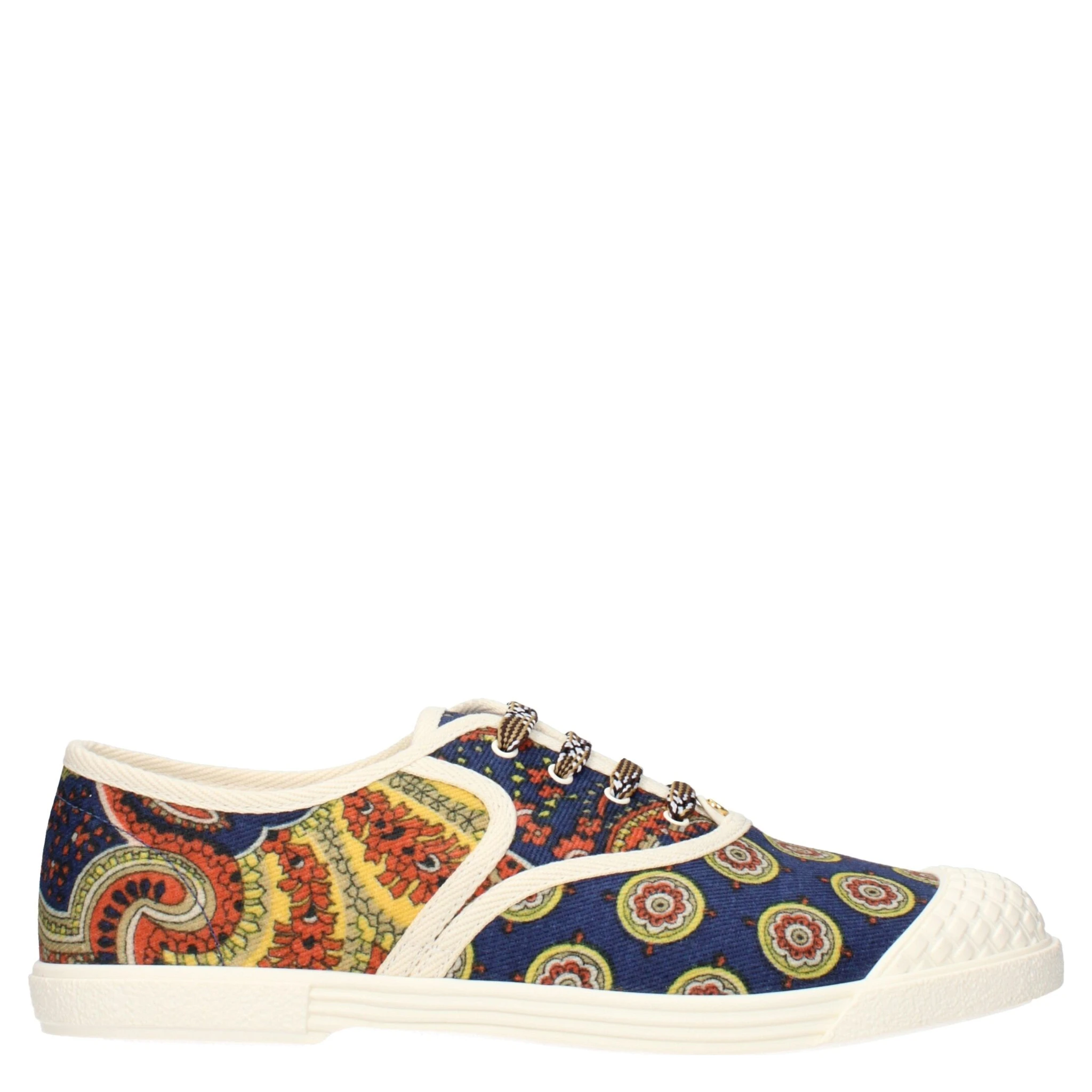 Multicolor Fabric Low Top Sneakers