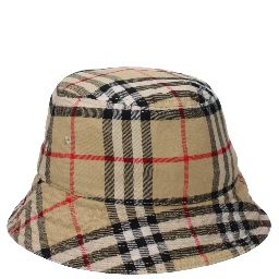 Beige Cotton Bucket Hat